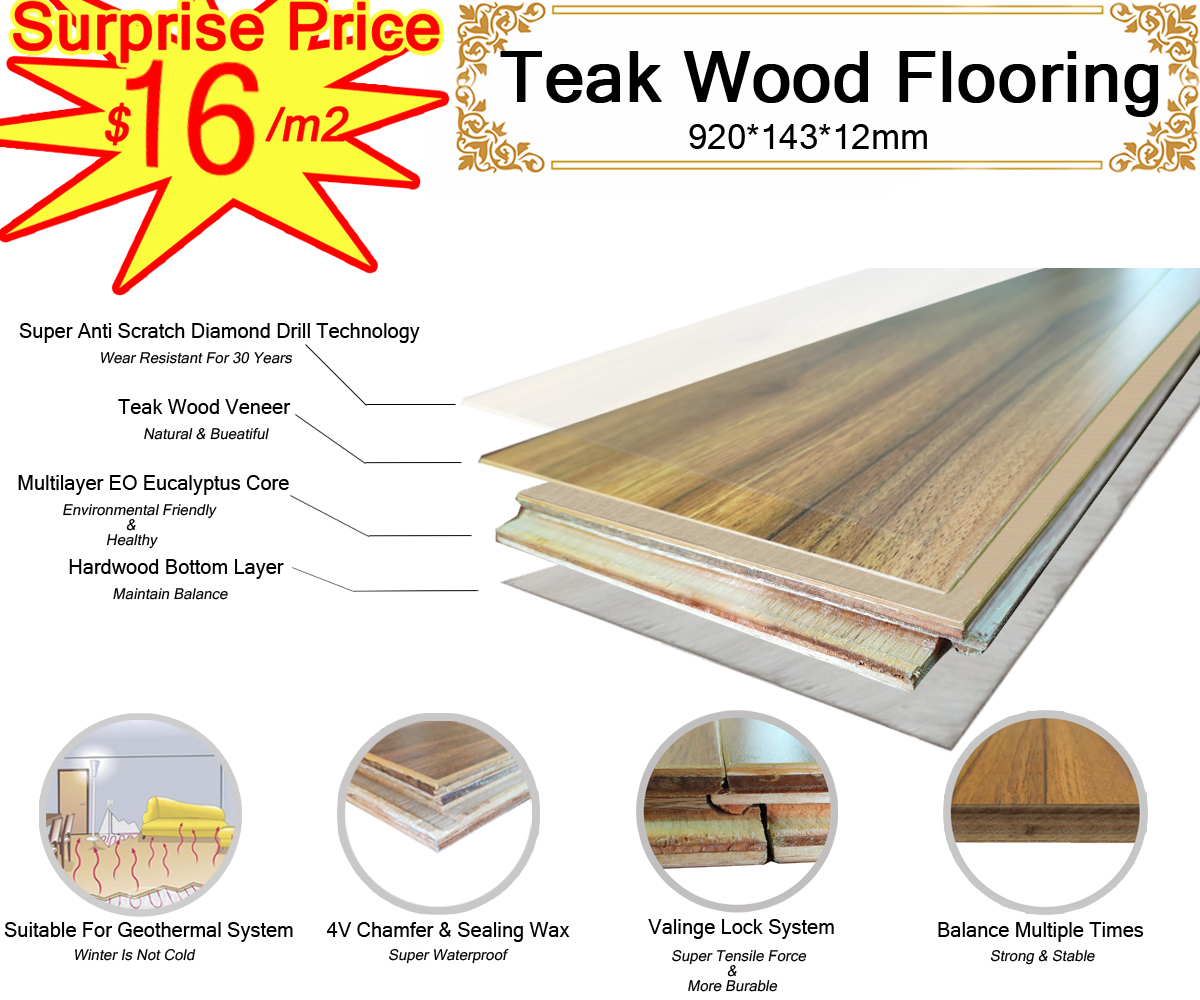 Promotional Teak Wood Flooring