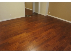 Solid Wood Flooring - Brown Handscraped Maple Old West Style Solid Wood