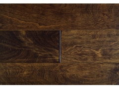 Solid Wood Flooring - Handscraped Chocolate Color Maple Hardwood Flooring