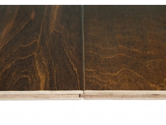 Solid Wood Flooring - Handscraped Chocolate Color Maple Hardwood Flooring