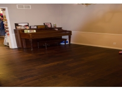 Solid Wood Flooring - Handscraped Chocolate Color Maple Hardwood Flooring