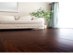 Solid Wood Flooring - Handscraped Chocolate Color Maple Hardwood Flooring