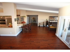 Solid Wood Flooring - Handscraped Chocolate Color Maple Hardwood Flooring