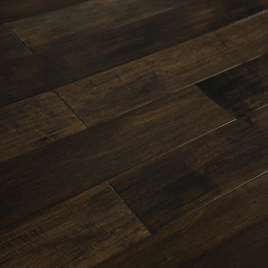 Multilayer Wood Flooring - Distressed Handscraped Brown Maple Wooden Flooring