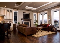 Multilayer Wood Flooring - 15mm Thickness Maple Coffee Color Wood Flooring