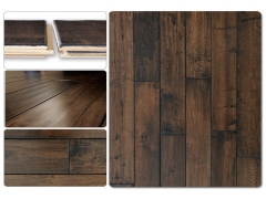 Multilayer Wood Flooring - 15mm Thickness Maple Coffee Color Wood Flooring