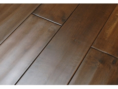 Multilayer Wood Flooring - Distressed Handscraped Brown Maple Wooden Flooring