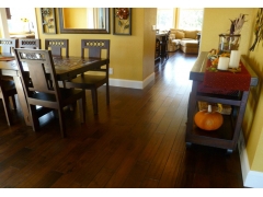 Multilayer Wood Flooring - Distressed Handscraped Brown Maple Wooden Flooring
