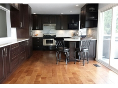 Multilayer Wood Flooring - Glossy Surface Brown Color Maple Wooden Flooring