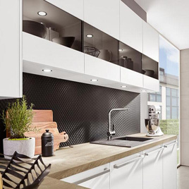 Wooden Cabinet - Modern Design Customized Size White Color Kitchen Cabinet