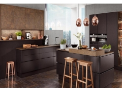 Wooden Cabinet - Dark Color Kitchen Cabinet With Lacquer Finish