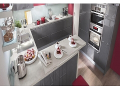 Wooden Cabinet - Dark Grey Easy Installation Multifunction Design Kitchen Cabinet