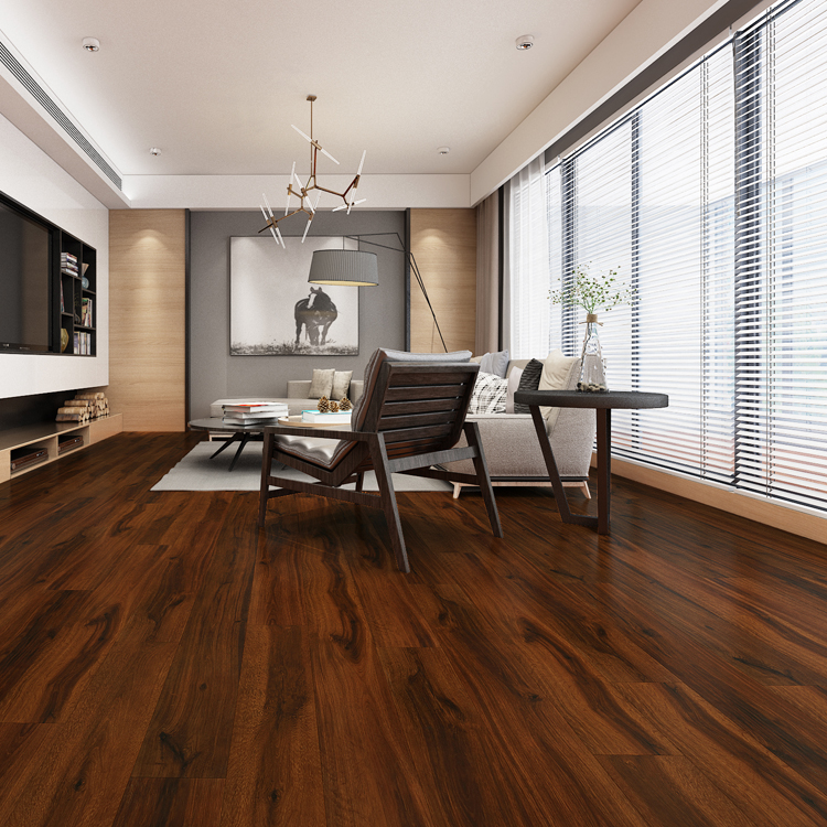 Multilayer Wood Flooring - KF2011 Dark Brown Big Size Engineered Flooring Oak