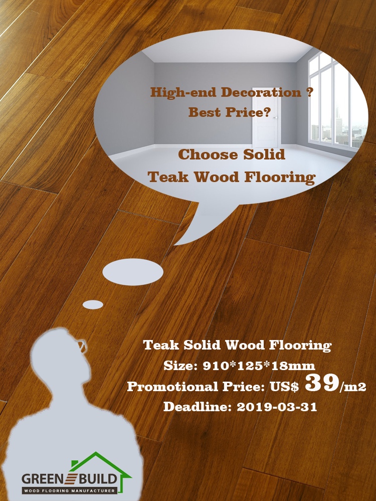 US $39 Promotional Solid Teak Flooring