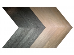 Multilayer Wood Flooring - New Design Black Metallic Paint Engineered Oak Waterproof Chevron Flooring for Household