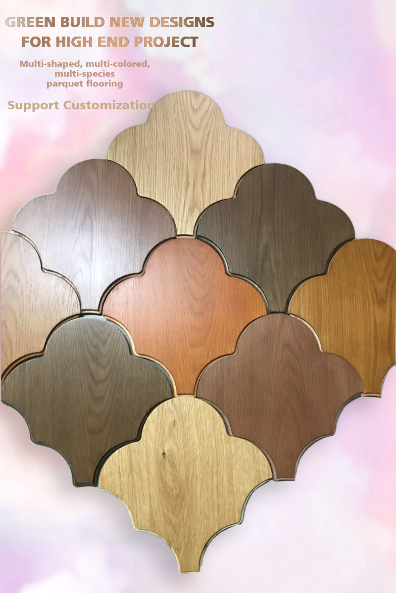 Flower Pattern - New product oak art stitching engineered wood flooring